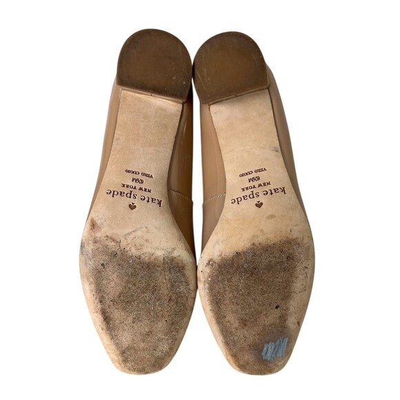 Kate Spade NY Nude Patent Leather Low Heel Pumps  Size 6.5  Officecore Neutral - Picture 11 of 13